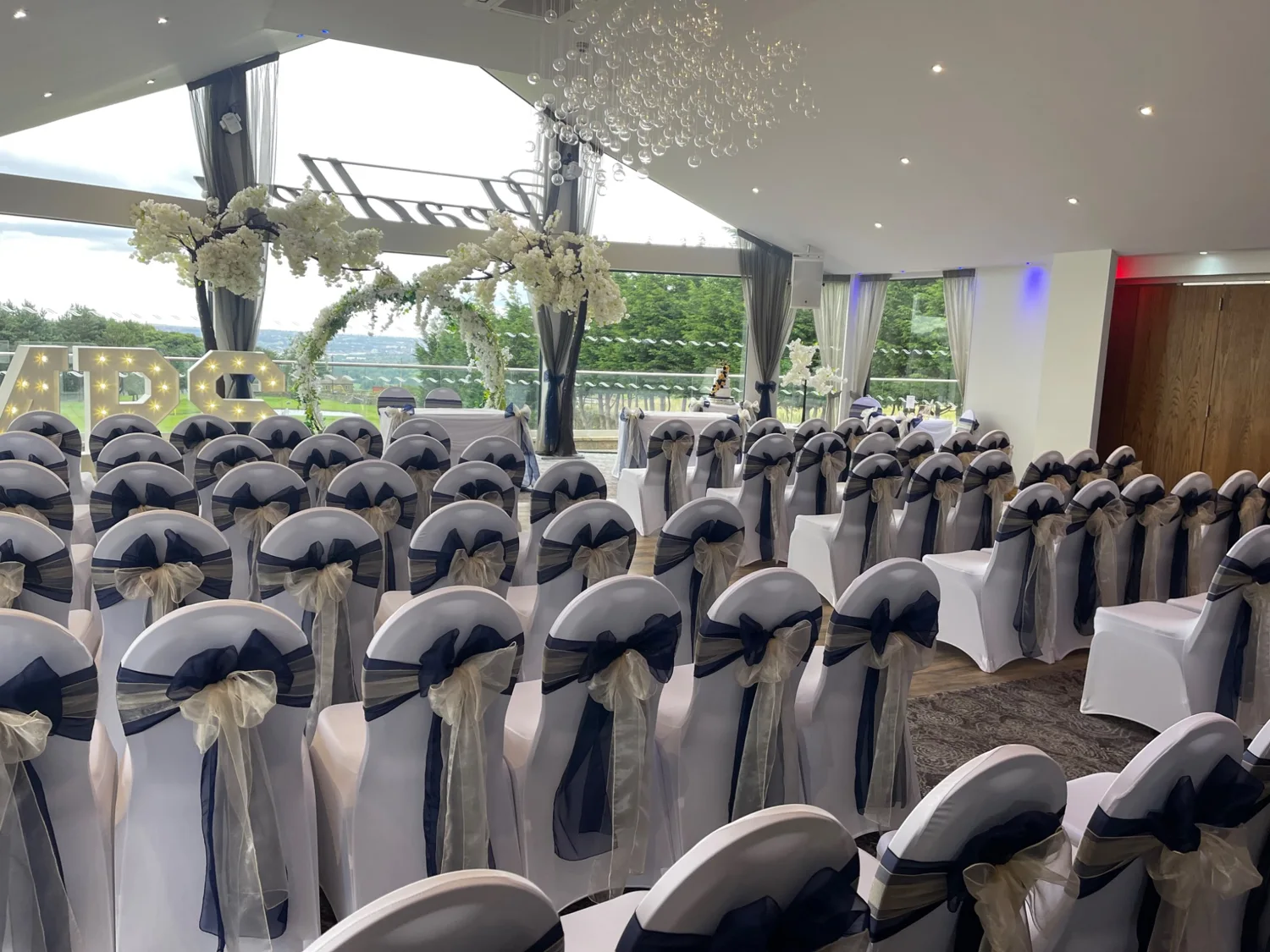 Styled chairs for an event